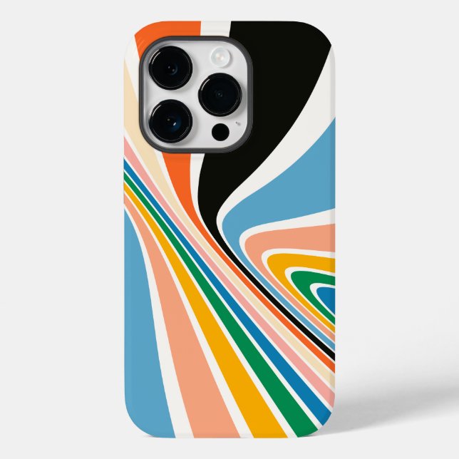 Retro Swirl Art Abstrait iPhone / coque ipad (Verso)