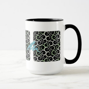RÉTRO SWIRLS DESIGNER CAFÉ MUG