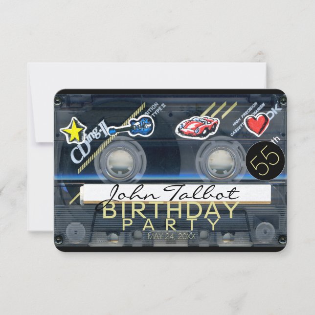 Retro T3 Audiotape 55e anniversaire Invitation de  (Devant)