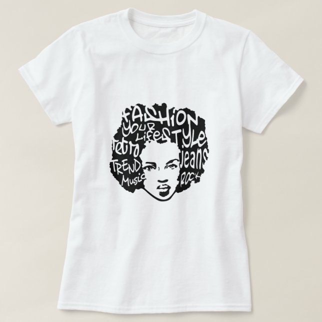 Rétro T-shirt d'Afro (Design devant)