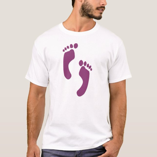 Rétro T-shirt de conception de pieds des années 70 (Devant)