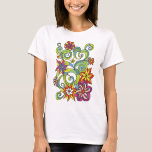 Rétro T-shirt de fleurs