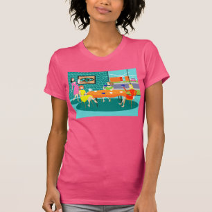 Rétro T-shirt de jeu de carte des femmes