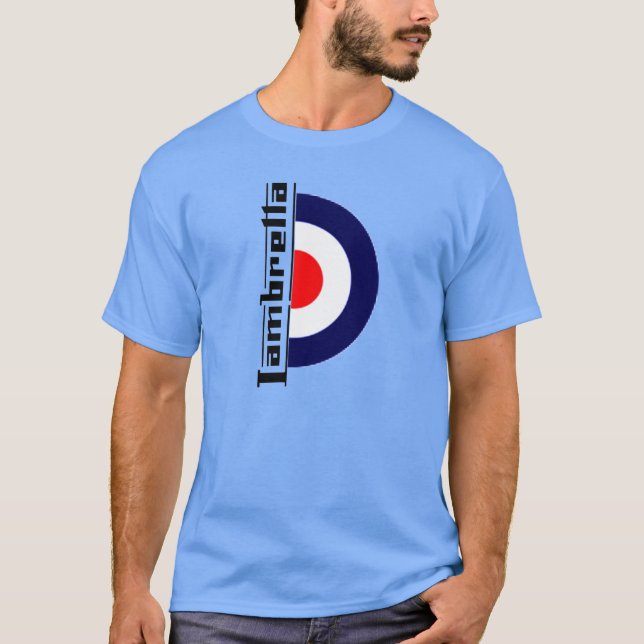Rétro T-shirt de mod Lambretta (Devant)