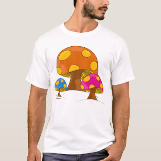 Rétro T-shirt de sonnerie de champignon des années