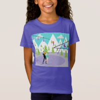 Rétro T-shirt de station de sports d'hiver d'hiver