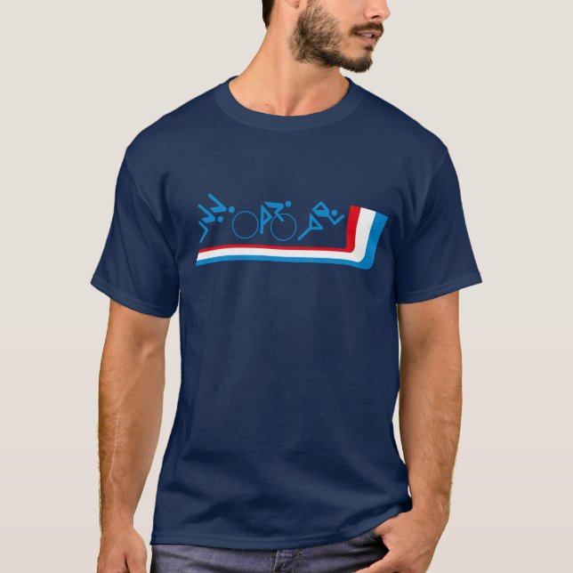 Rétro T-shirt de triathlon (Devant)
