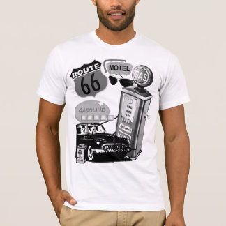 rétro T-shirt de voyage par la route de