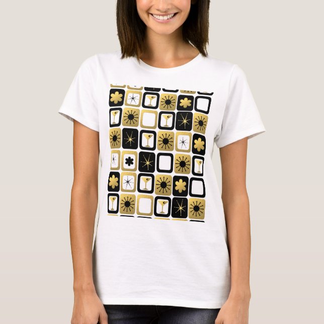 Rétro T-shirt fascinant d'or (Devant)