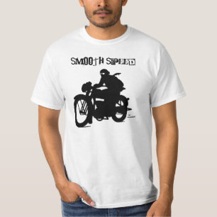 Rétro T-shirt vintage de silhouette de moto