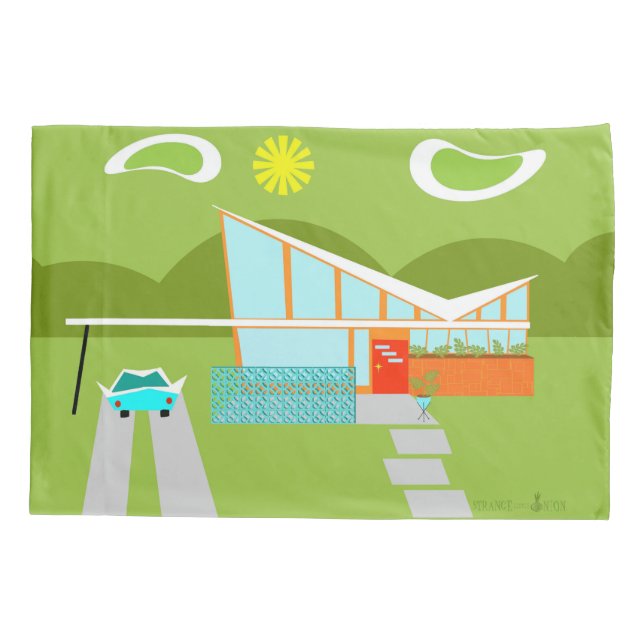 Rétro taie d'oreiller de Chambre de Palm Springs (Dos)