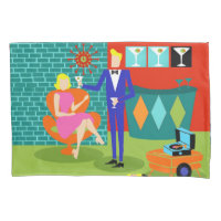 Rétro taie d'oreiller de couples de Martini