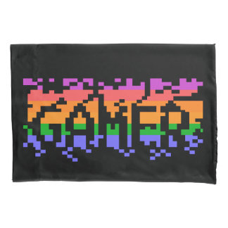 Rétro taie d'oreiller de Gamer de Pixelated