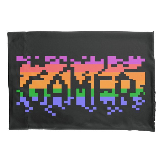 Rétro taie d'oreiller de Gamer de Pixelated (devant)