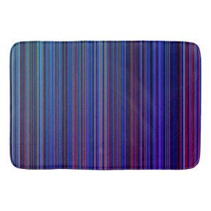 Rétro tapis de bain de rayure d'aqua bleu pourpre