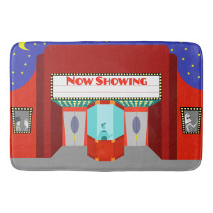 Rétro tapis de bain de salle de cinéma