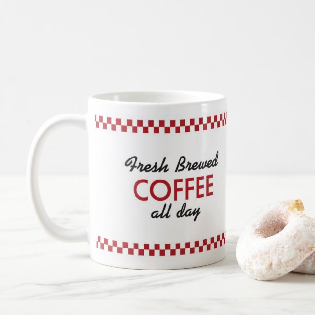 Rétro tasse de café de wagon-restaurant - rétro (Avec donut)