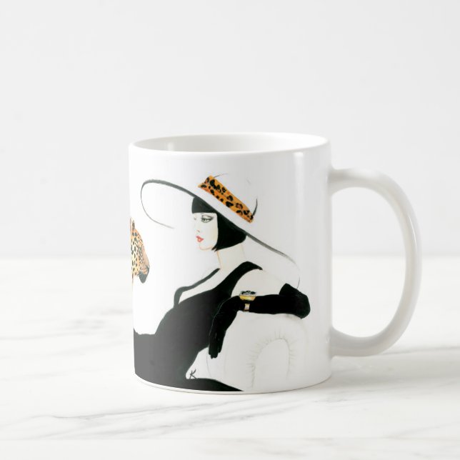 Rétro tasse de café fascinante d'art déco (Droite)