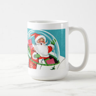 Rétro tasse de Noël de Père Noël de vaisseau