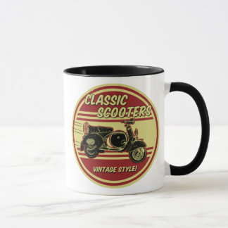 Rétro tasse de rondeau de scooter classique