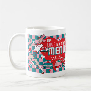 Rétro tasse drive-in de Valentine de Carhop