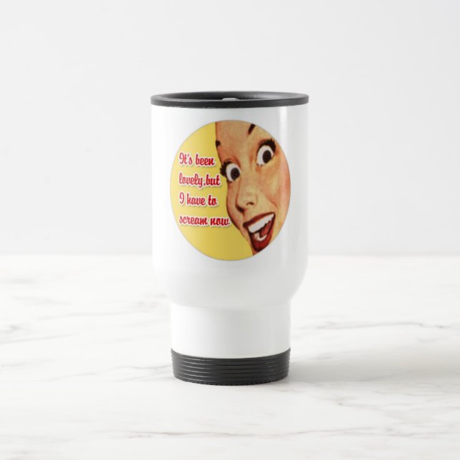 Rétro tasse drôle 5 de voyage (Centre)
