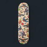 Rétro tattoo skateboard<br><div class="desc">Main drawn from old sailor tattoo's,  this skateboard has a retro vibe with a faded gradation background for an antiqued look. Includes swallows,  eagle,  skull,  dice,  flames,  anchor,  hearts and stars. Main drawn illustration from McBooboo</div>