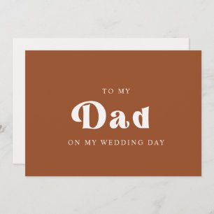 Retro Terracotta À mon père le jour de mon mariage