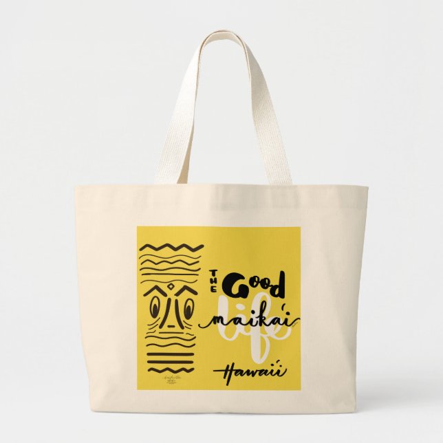 Rétro Tiki Maika'i - sac fourre-tout à Hawai'i de (Devant)