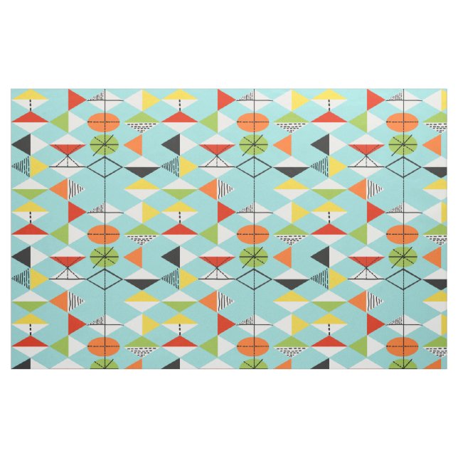 Rétro tissu de motif de harlequin (Fat Quarter)
