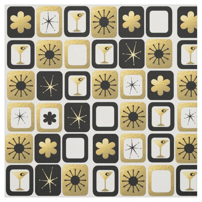 Rétro tissu fascinant d'or (Échantillon)