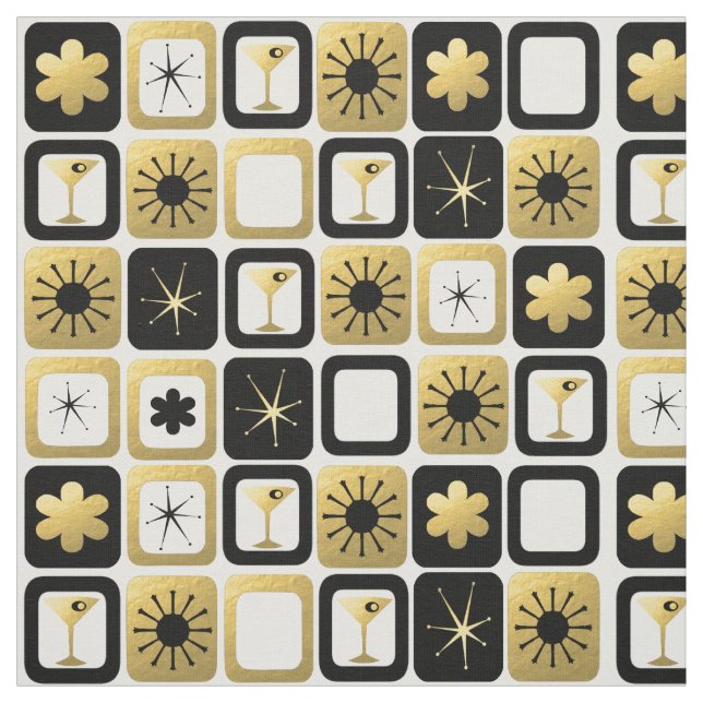 Rétro tissu fascinant d'or (Échantillon)