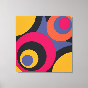 Rétro toile enveloppée d'art abstrait d'années 