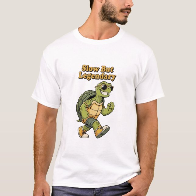 Retro Turtle Slow Legend Men’s Graphic T-Shirt (Devant)