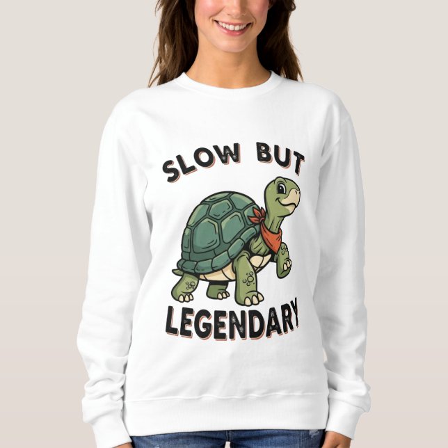 Retro Turtle Slow Legend Women’s Sweatshirt (Devant)
