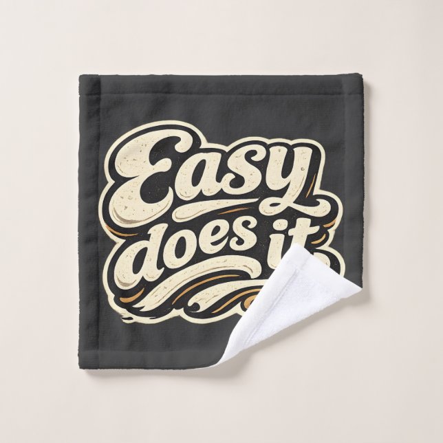 Rétro Typographie Vintage Facile à Faire (Gant de toilette)