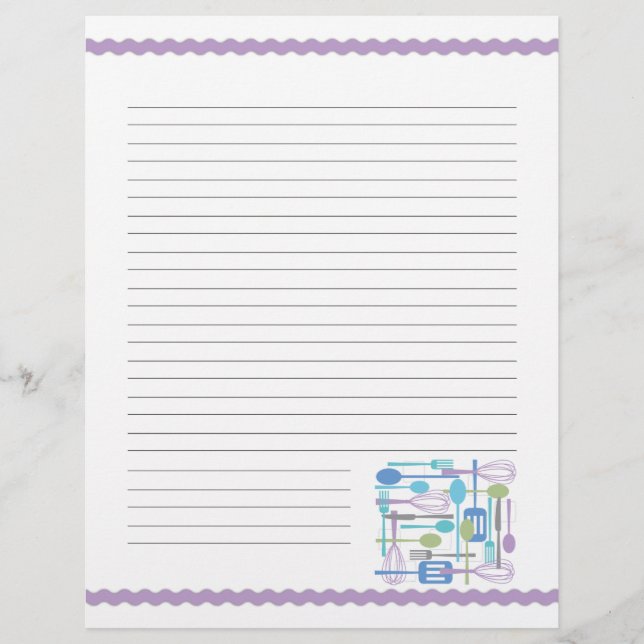 Retro Ustensiles de Cuisine de cuisine Pages de re (Devant)