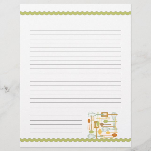 Retro Ustensiles de Cuisine de cuisine Pages de re (Devant)