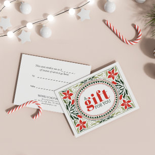 RÉTRO VACANCES FLEURS ROUGES VERTES FRAME NOËL