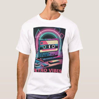 Rétro Vibes : T-shirt à cassette de néon