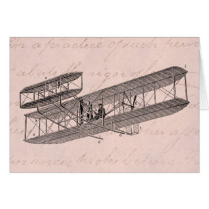 Rétro vieux rose d'avion de biplan d'avion vintag