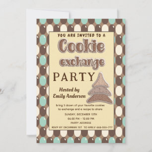 Retro vintage échange de cookies Invitation