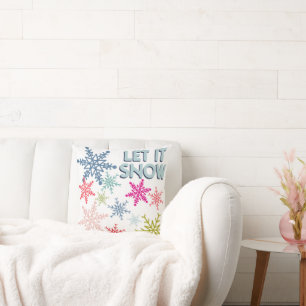 Retro Vintage Laisser Neige Décor Lancer Oreiller