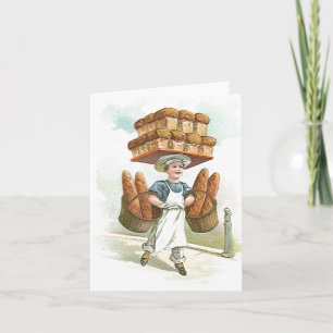 Retro Vintage Nota Carte Partager Pain Recette de
