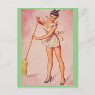 Retro Vintage sexy pin up fille carte postale