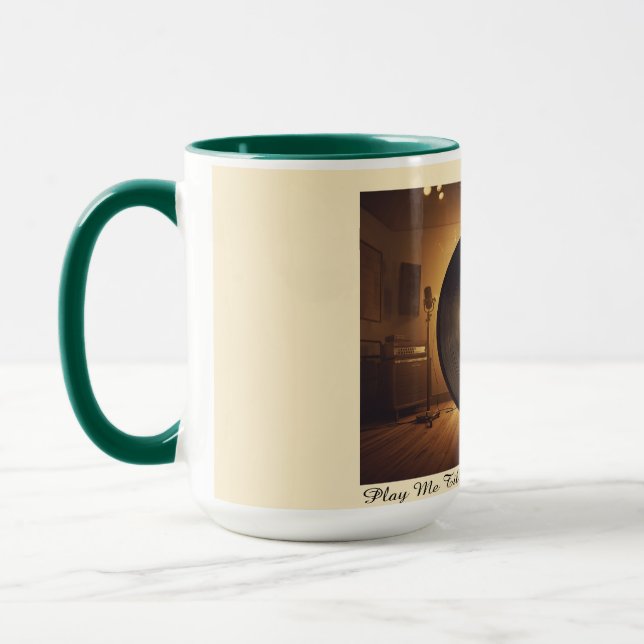 Retro Vinyl Guitar Coffee Mug (Gauche)