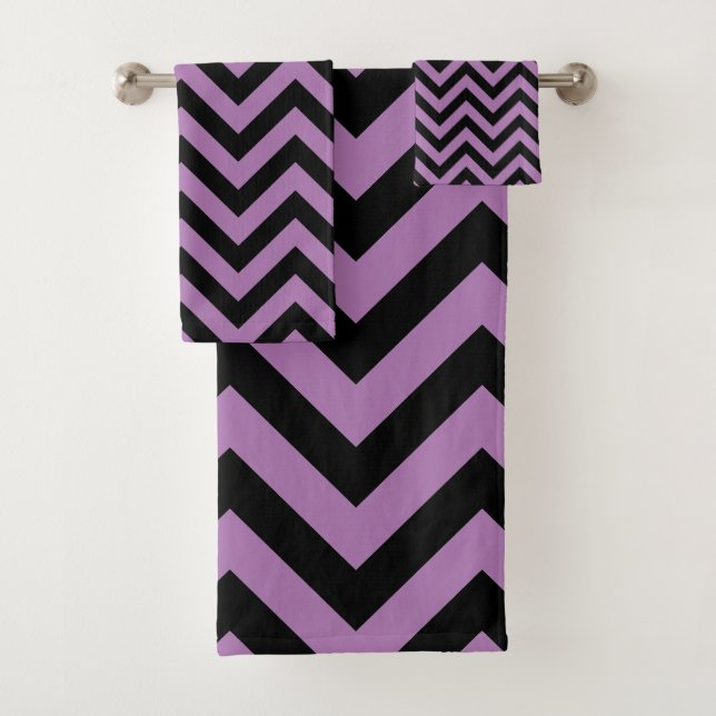 Retro Violet Grandes Noires Art Déco (En situation)