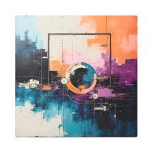 Retro Wave Design 04 - Metal Wall Art