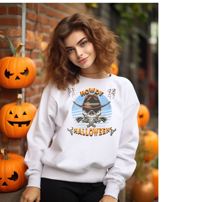 Rétro Western Howdy Halloween créwneck sweatshirt (Créateur téléchargé)