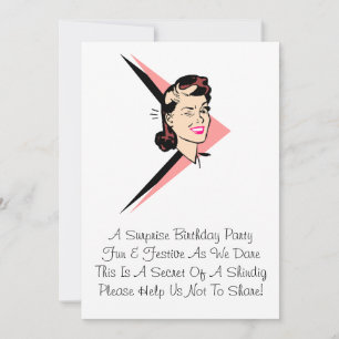 Retro Wink Surprise Winks avec Rhyme Invitations P